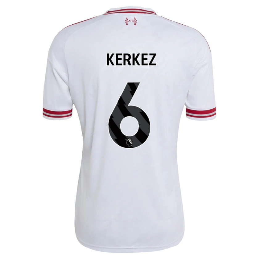 Danxen Kvinder Milos Kerkez #6 Rød Hvid Udebane Spillertrøjer 2026/27 Trøje T-Shirt