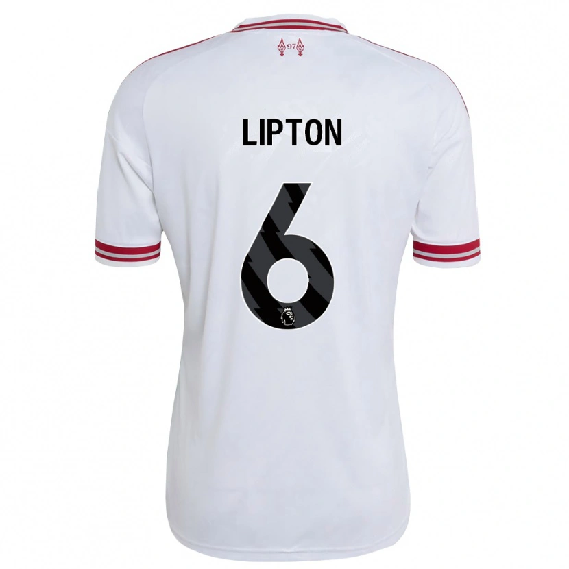 Danxen Kvinder Joe Lipton #6 Rød Hvid Udebane Spillertrøjer 2026/27 Trøje T-Shirt