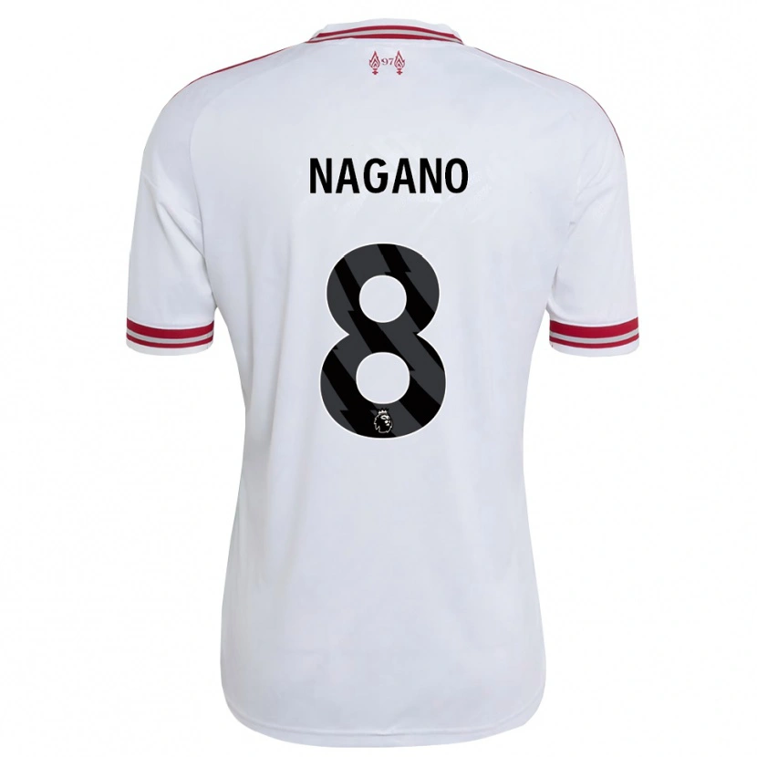 Danxen Kvinder Fūka Nagano #8 Rød Hvid Udebane Spillertrøjer 2026/27 Trøje T-Shirt