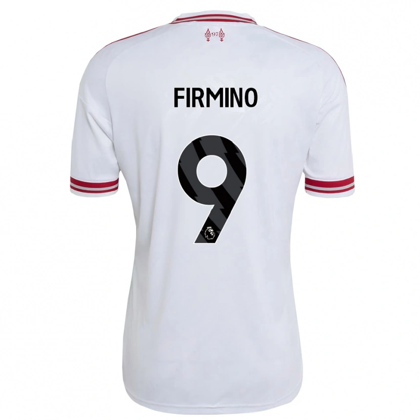 Danxen Kvinder Roberto Firmino #9 Rød Hvid Udebane Spillertrøjer 2026/27 Trøje T-Shirt