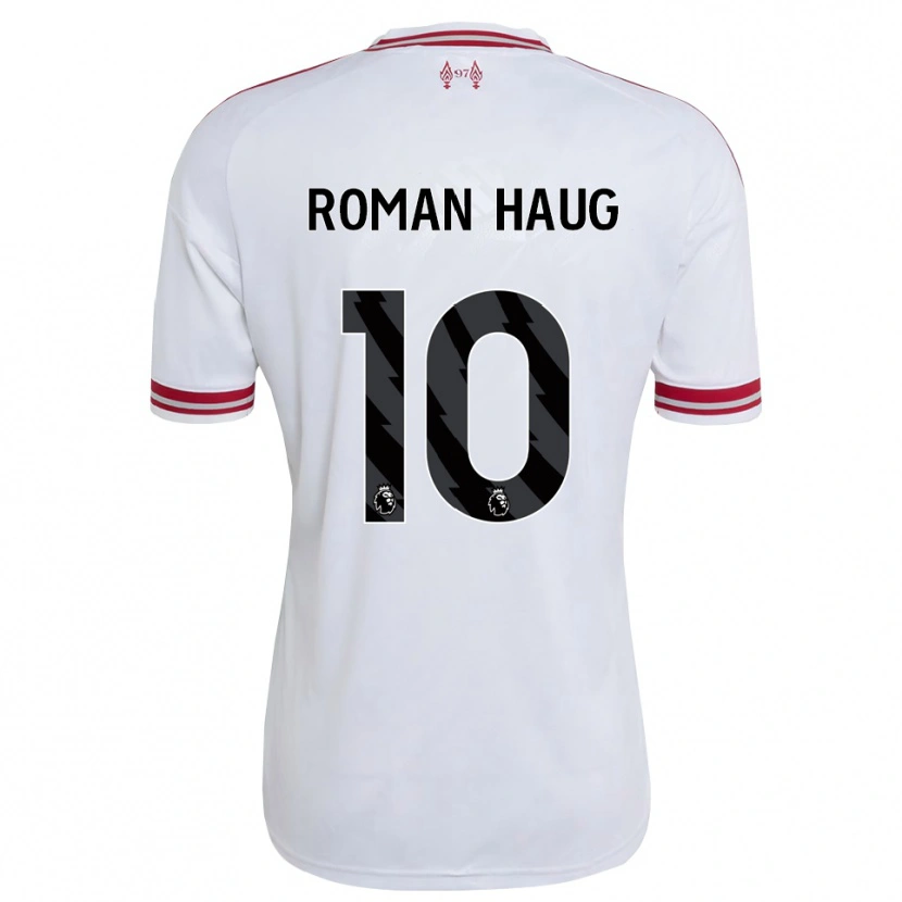 Danxen Kvinder Sophie Román Haug #10 Rød Hvid Udebane Spillertrøjer 2026/27 Trøje T-Shirt