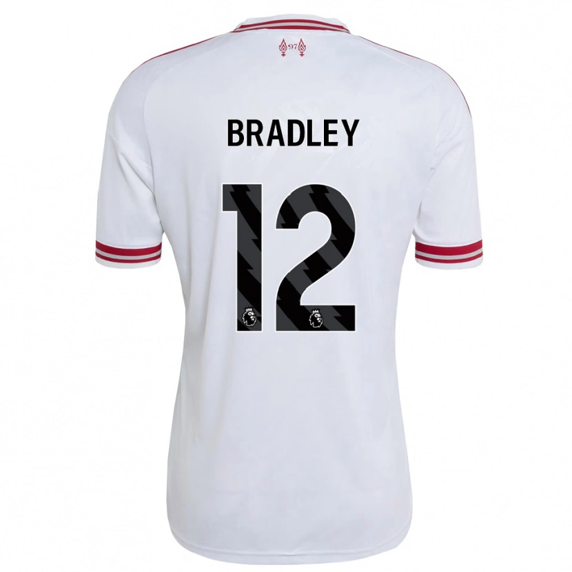 Danxen Kvinder Conor Bradley #12 Rød Hvid Udebane Spillertrøjer 2026/27 Trøje T-Shirt