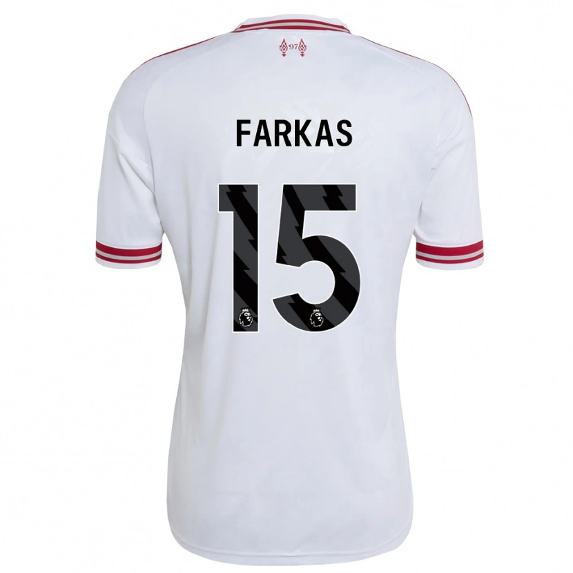 Danxen Kvinder Erik Farkas #15 Rød Hvid Udebane Spillertrøjer 2026/27 Trøje T-Shirt