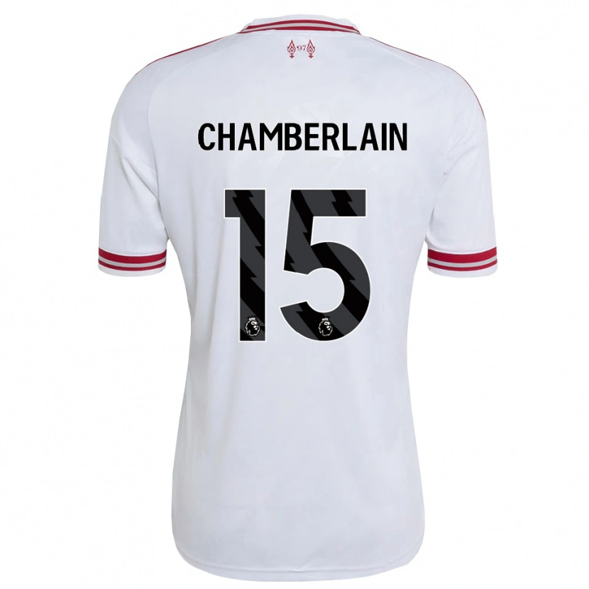 Danxen Kvinder Alex Oxlade Chamberlain #15 Rød Hvid Udebane Spillertrøjer 2026/27 Trøje T-Shirt
