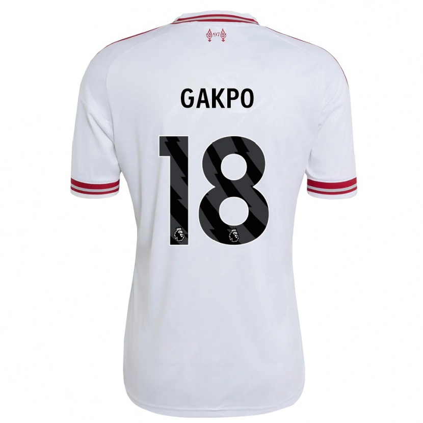 Danxen Kvinder Cody Gakpo #18 Rød Hvid Udebane Spillertrøjer 2026/27 Trøje T-Shirt