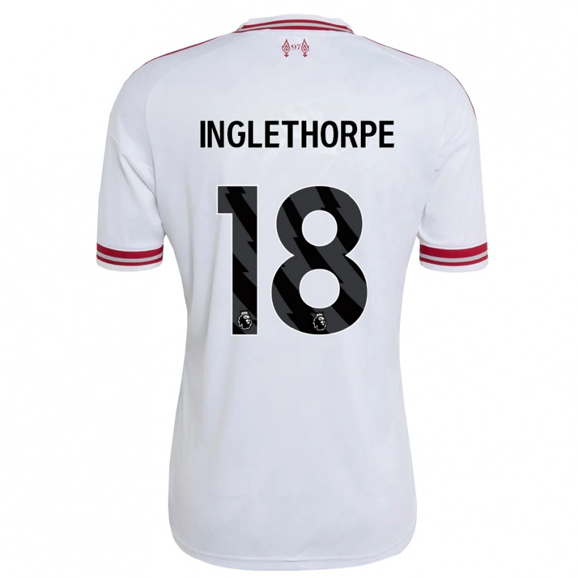 Danxen Kvinder Finn Inglethorpe #18 Rød Hvid Udebane Spillertrøjer 2026/27 Trøje T-Shirt