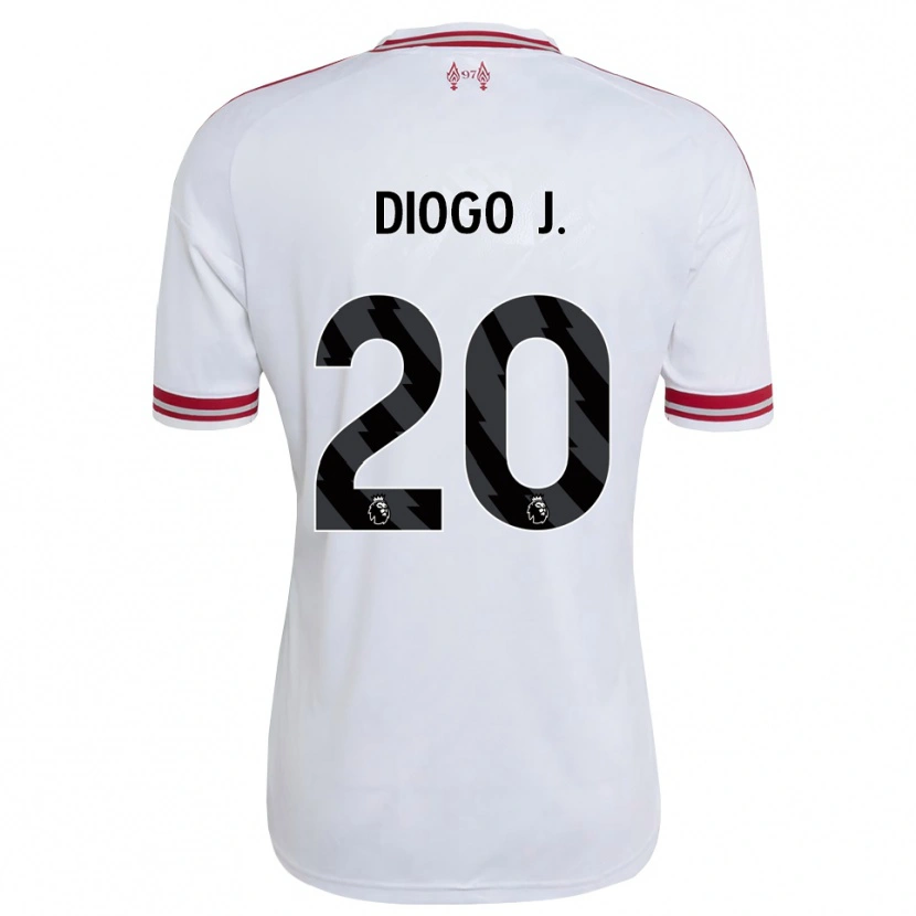 Danxen Kvinder Diogo Jota #20 Rød Hvid Udebane Spillertrøjer 2026/27 Trøje T-Shirt