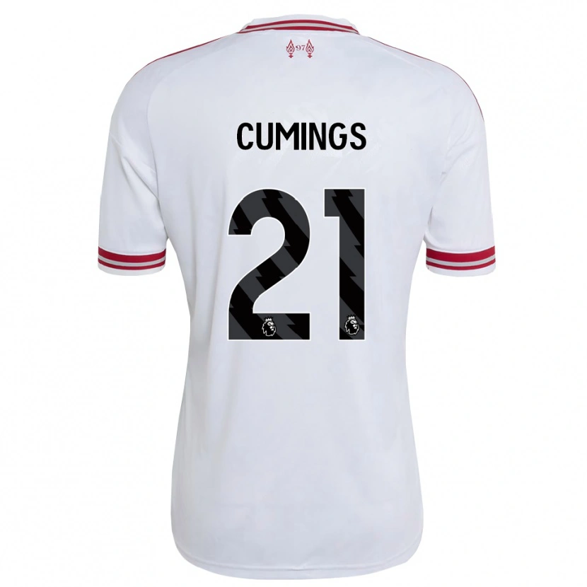 Danxen Kvinder Eartha Cumings #21 Rød Hvid Udebane Spillertrøjer 2026/27 Trøje T-Shirt