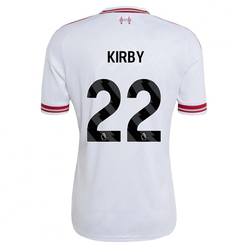 Danxen Kvinder Faye Kirby #22 Rød Hvid Udebane Spillertrøjer 2026/27 Trøje T-Shirt