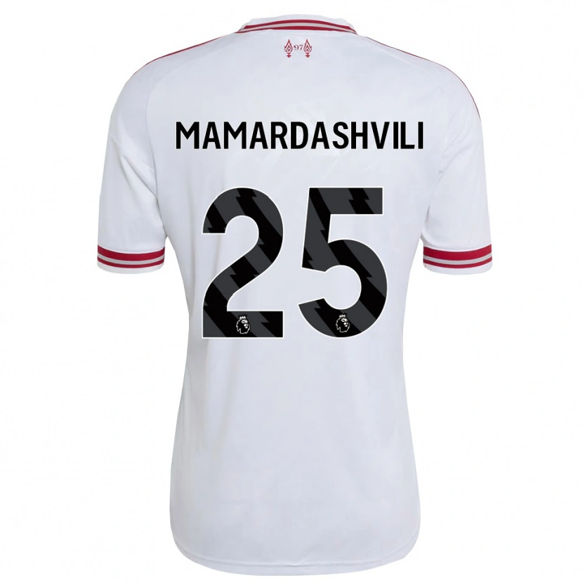 Danxen Kvinder Giorgi Mamardashvili #25 Rød Hvid Udebane Spillertrøjer 2026/27 Trøje T-Shirt