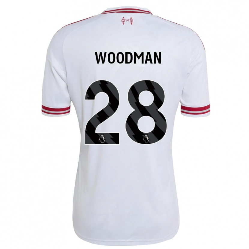 Danxen Kvinder Freddie Woodman #28 Rød Hvid Udebane Spillertrøjer 2026/27 Trøje T-Shirt