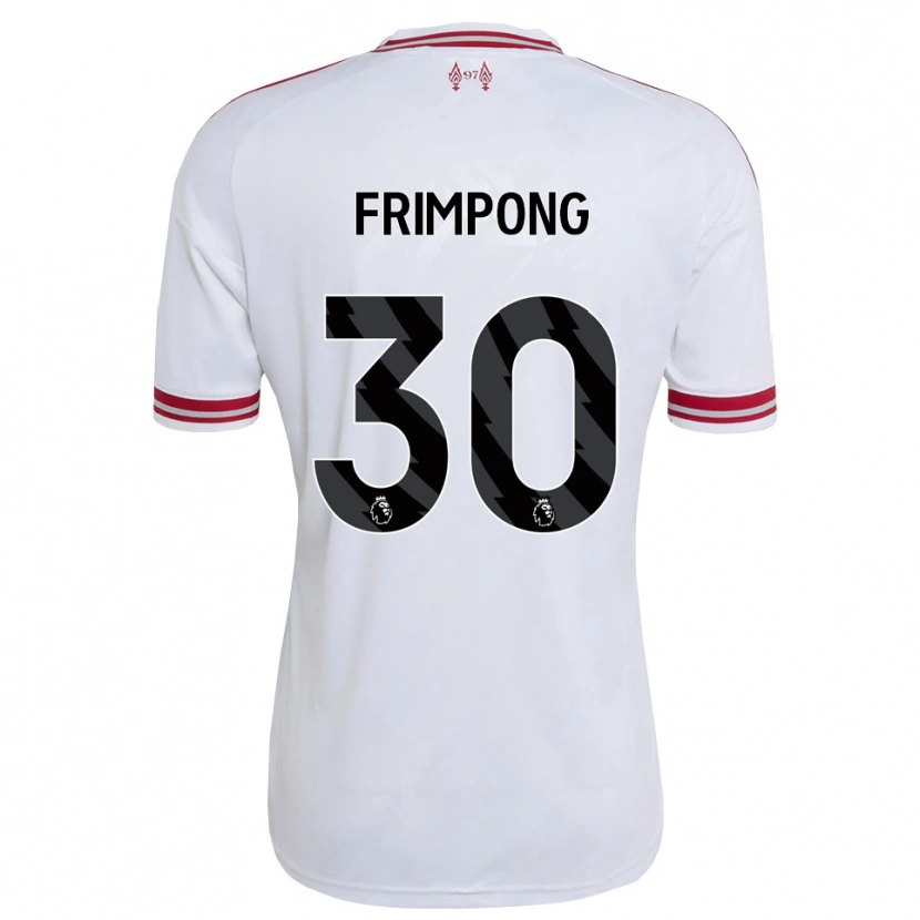 Danxen Kvinder Jeremie Frimpong #30 Rød Hvid Udebane Spillertrøjer 2026/27 Trøje T-Shirt