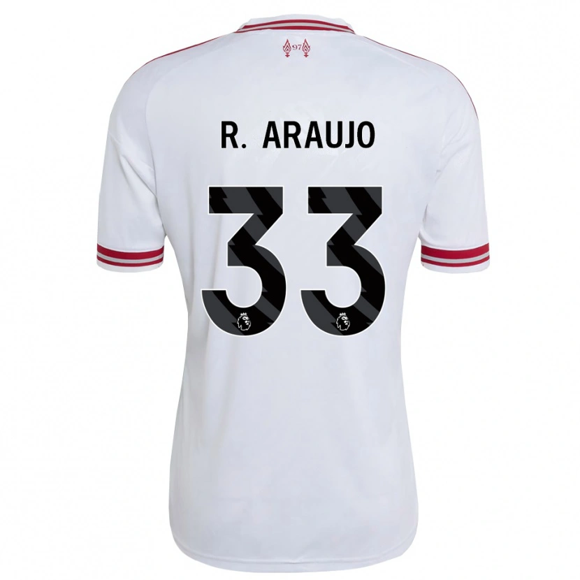 Danxen Kvinder Ronald Araujo #33 Rød Hvid Udebane Spillertrøjer 2026/27 Trøje T-Shirt