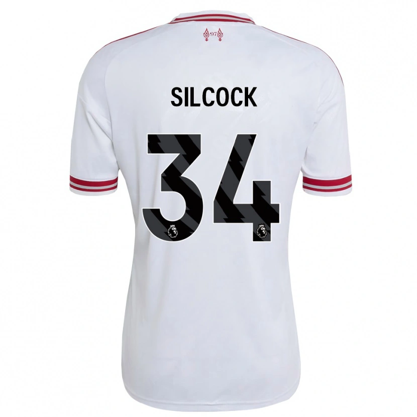 Danxen Kvinder Hannah Silcock #34 Rød Hvid Udebane Spillertrøjer 2026/27 Trøje T-Shirt