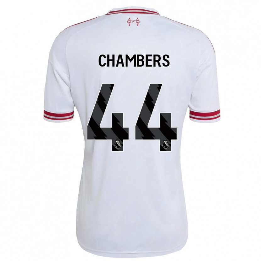 Danxen Kvinder Luke Chambers #44 Rød Hvid Udebane Spillertrøjer 2026/27 Trøje T-Shirt