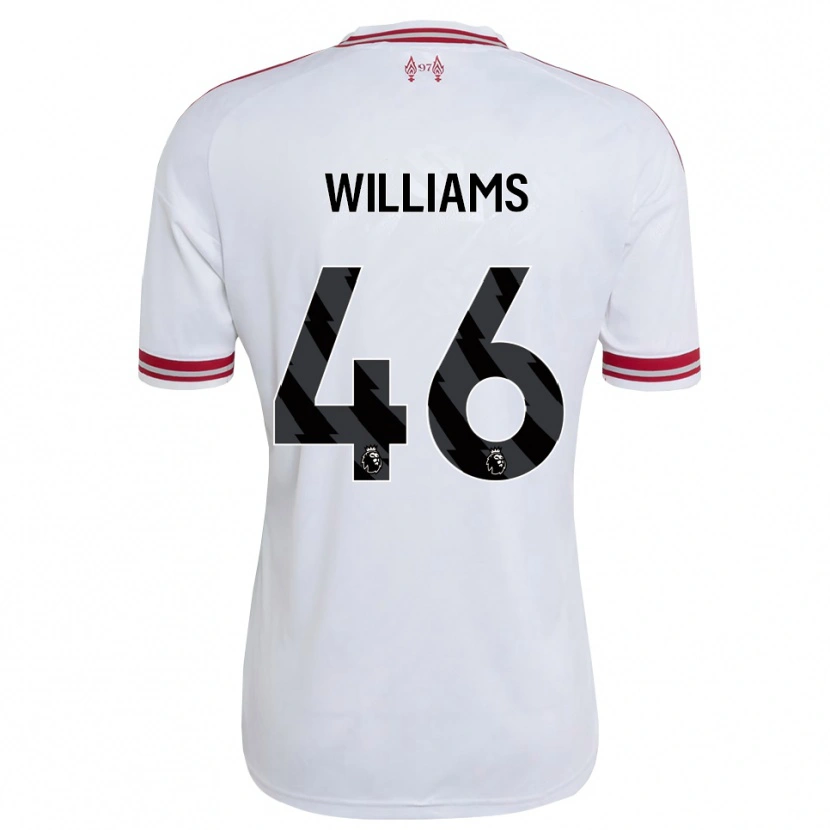 Danxen Kvinder Rhys Williams #46 Rød Hvid Udebane Spillertrøjer 2026/27 Trøje T-Shirt