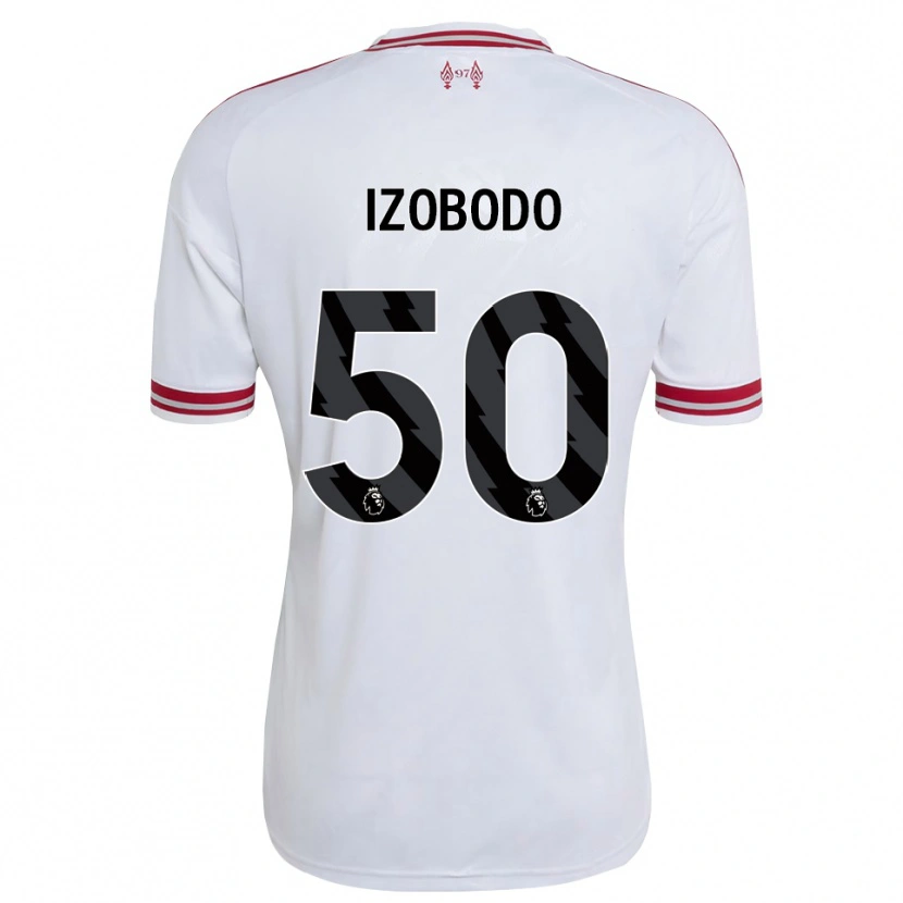 Danxen Kvinder Elijah Izobodo John #50 Rød Hvid Udebane Spillertrøjer 2026/27 Trøje T-Shirt