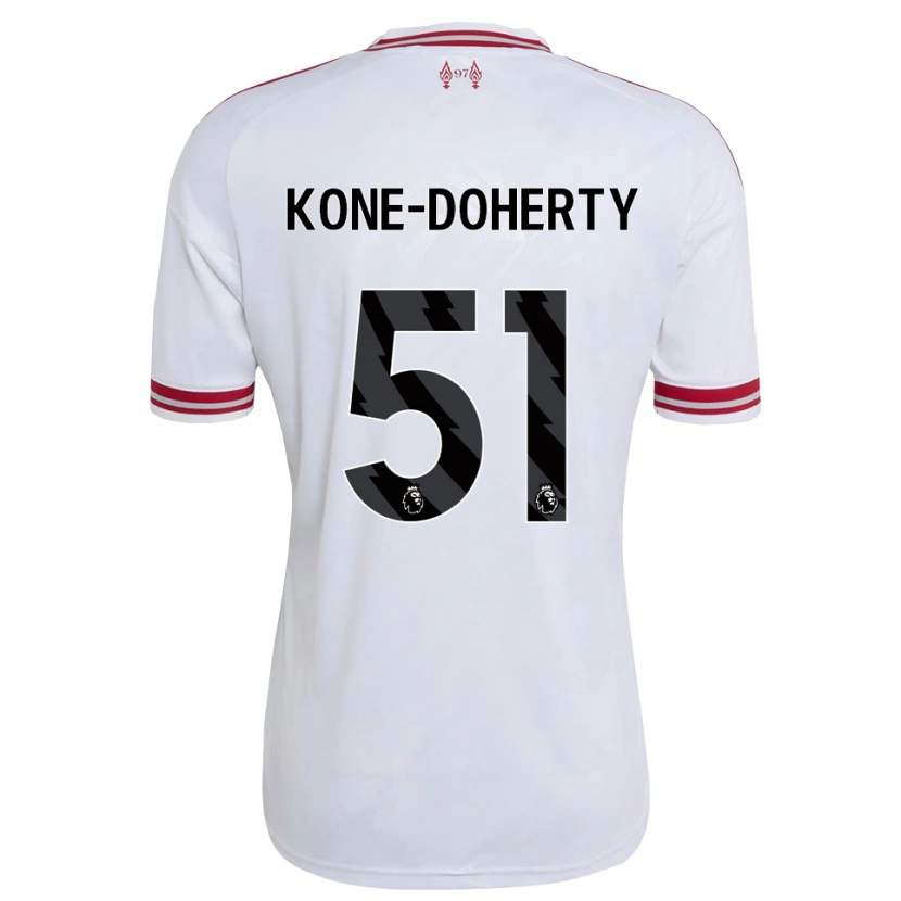 Danxen Kvinder Trent Kone-Doherty #51 Rød Hvid Udebane Spillertrøjer 2026/27 Trøje T-Shirt