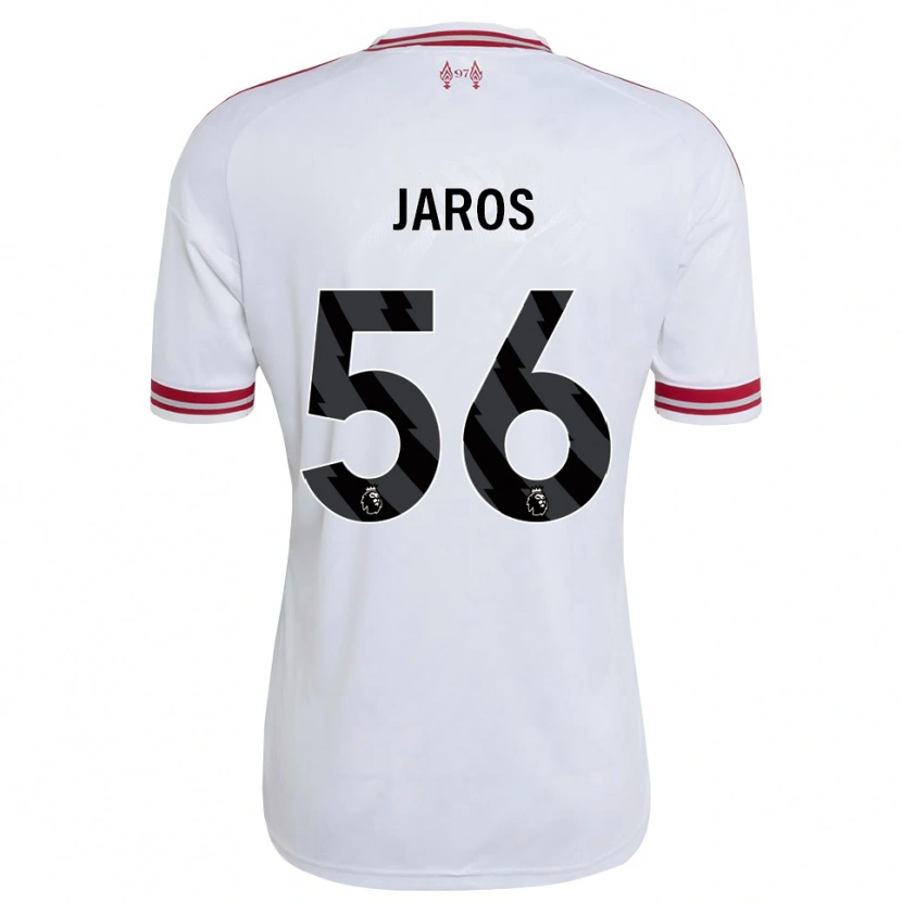 Danxen Kvinder Vitezslav Jaros #56 Rød Hvid Udebane Spillertrøjer 2026/27 Trøje T-Shirt