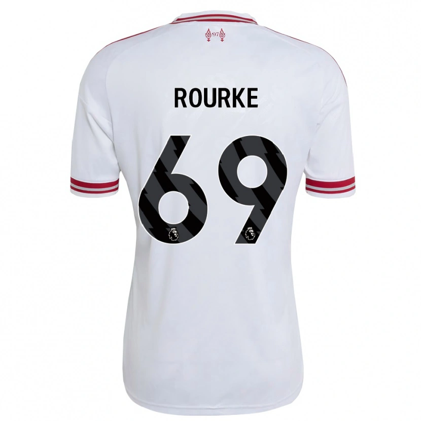 Danxen Kvinder Fidel O'rourke #69 Rød Hvid Udebane Spillertrøjer 2026/27 Trøje T-Shirt