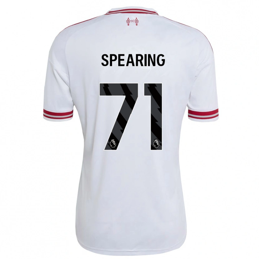 Danxen Kvinder Jay Spearing #71 Rød Hvid Udebane Spillertrøjer 2026/27 Trøje T-Shirt