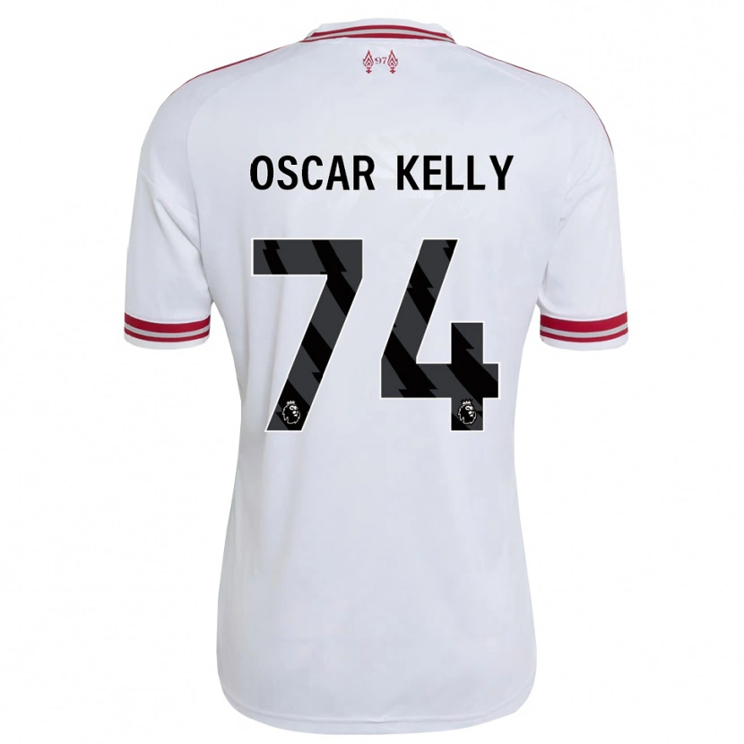 Danxen Kvinder Oscar Kelly #74 Rød Hvid Udebane Spillertrøjer 2026/27 Trøje T-Shirt