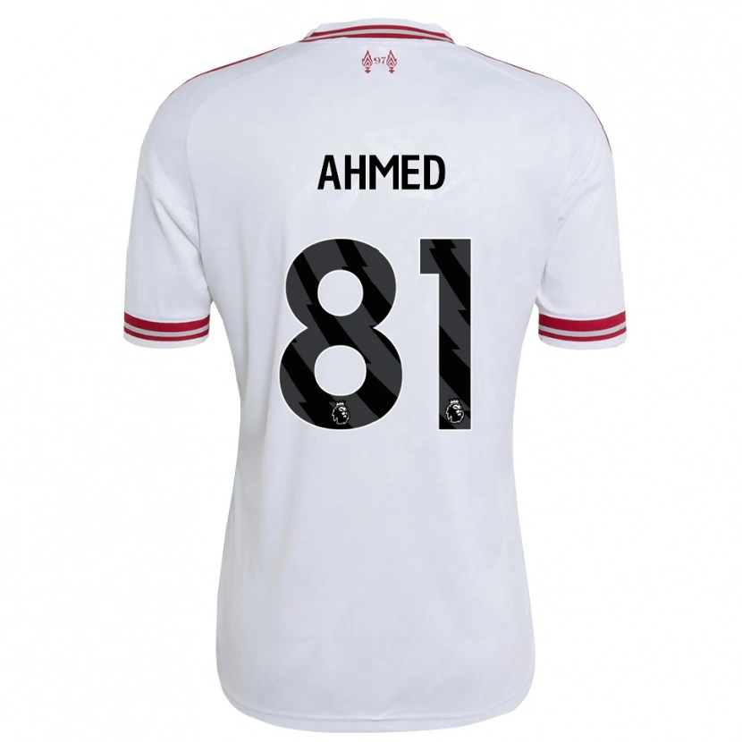 Danxen Kvinder Karim Ahmed #81 Rød Hvid Udebane Spillertrøjer 2026/27 Trøje T-Shirt