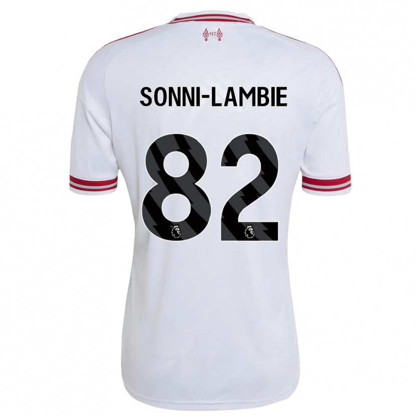 Danxen Kvinder Joshua Sonni-Lambie #82 Rød Hvid Udebane Spillertrøjer 2026/27 Trøje T-Shirt