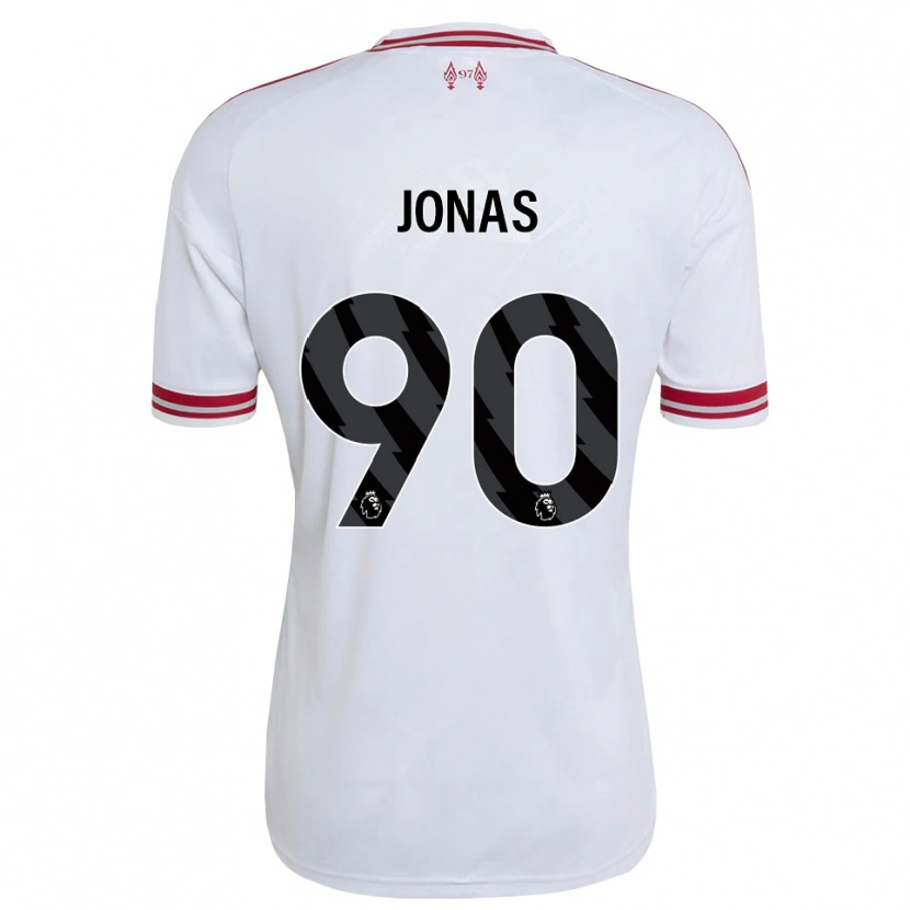 Danxen Kvinder Lee Jonas #90 Rød Hvid Udebane Spillertrøjer 2026/27 Trøje T-Shirt