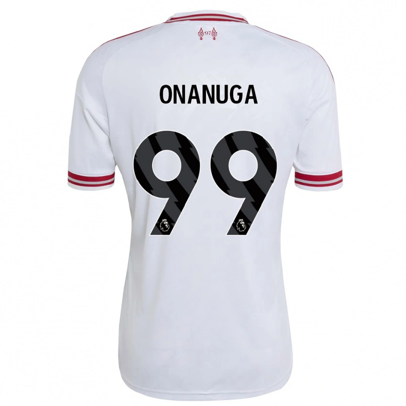 Danxen Kvinder Fola Onanuga #99 Rød Hvid Udebane Spillertrøjer 2026/27 Trøje T-Shirt