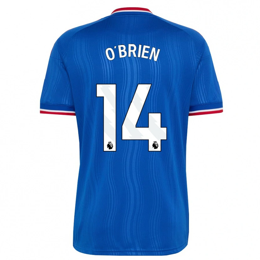 Danxen Kvinder Sam O'brien #14 Blå Hvid Rød Udebane Spillertrøjer 2026/27 Trøje T-Shirt