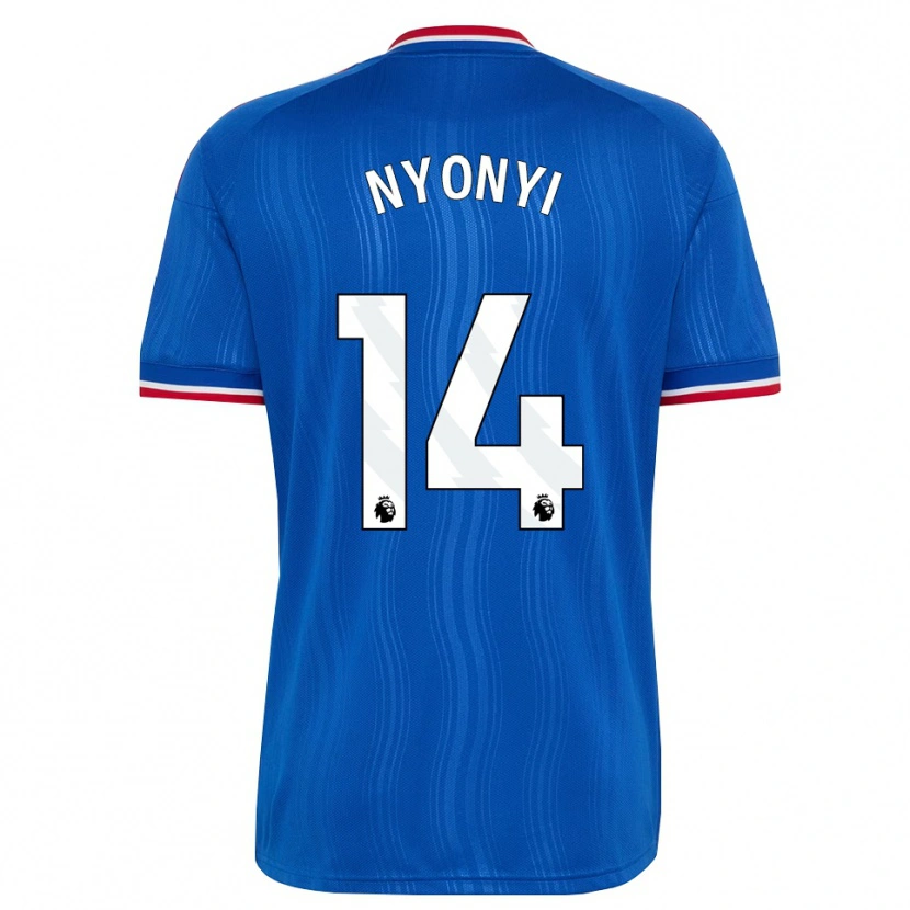 Danxen Kvinder Brian Nyonyi #14 Blå Hvid Rød Udebane Spillertrøjer 2026/27 Trøje T-Shirt