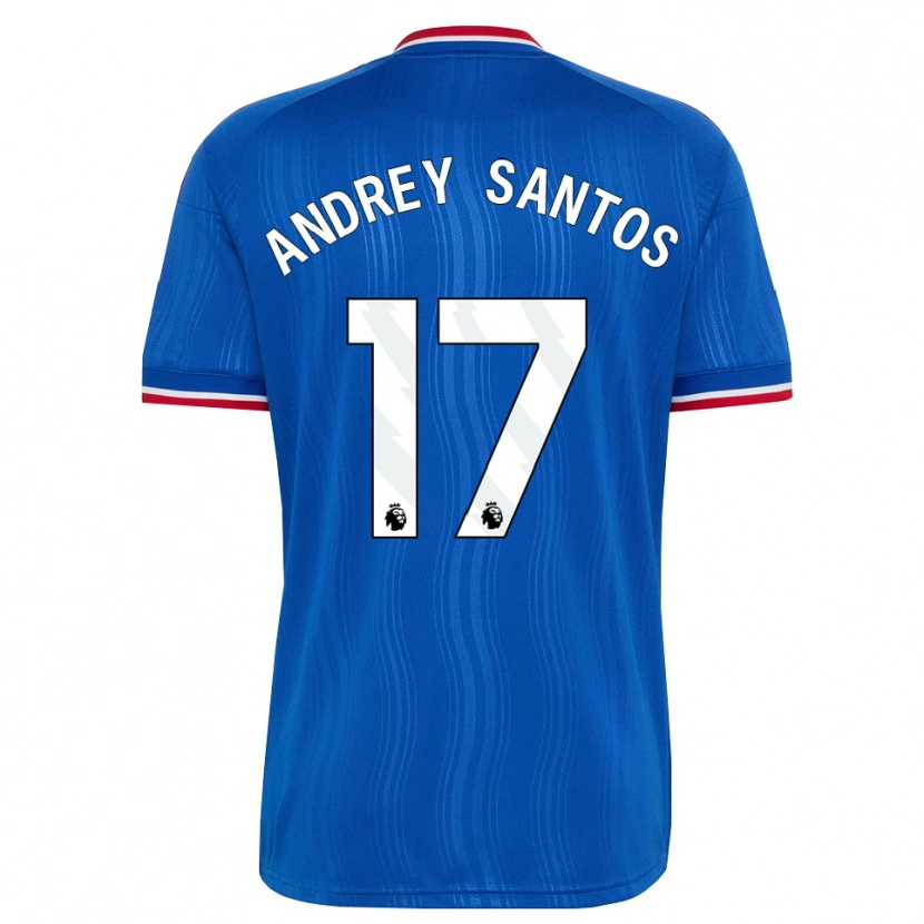 Danxen Kvinder Andrey Santos #17 Blå Hvid Rød Udebane Spillertrøjer 2026/27 Trøje T-Shirt