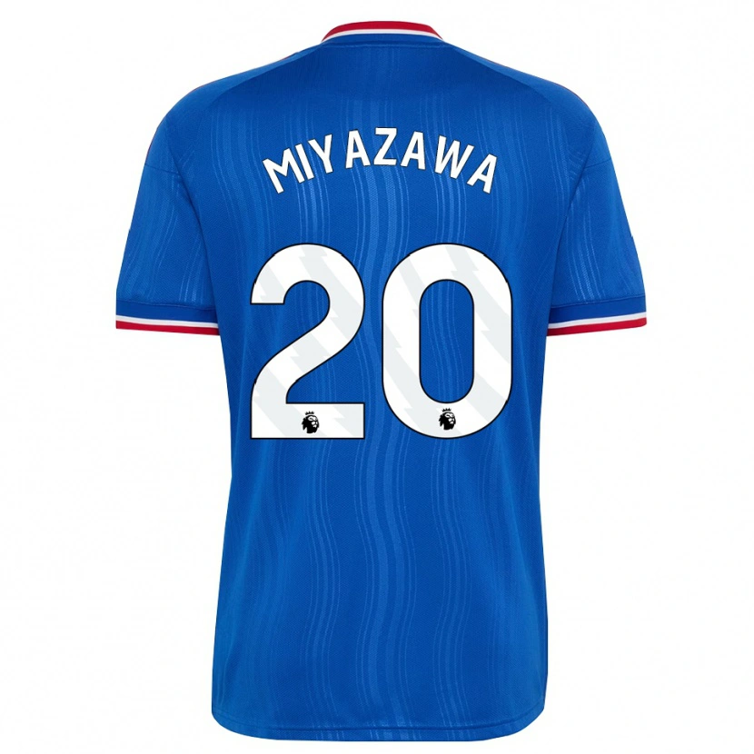 Danxen Kvinder Hinata Miyazawa #20 Blå Hvid Rød Udebane Spillertrøjer 2026/27 Trøje T-Shirt