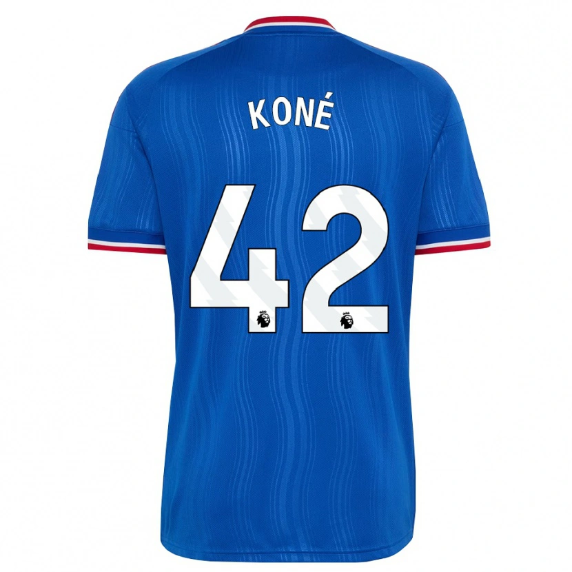 Danxen Kvinder Sékou Koné #42 Blå Hvid Rød Udebane Spillertrøjer 2026/27 Trøje T-Shirt