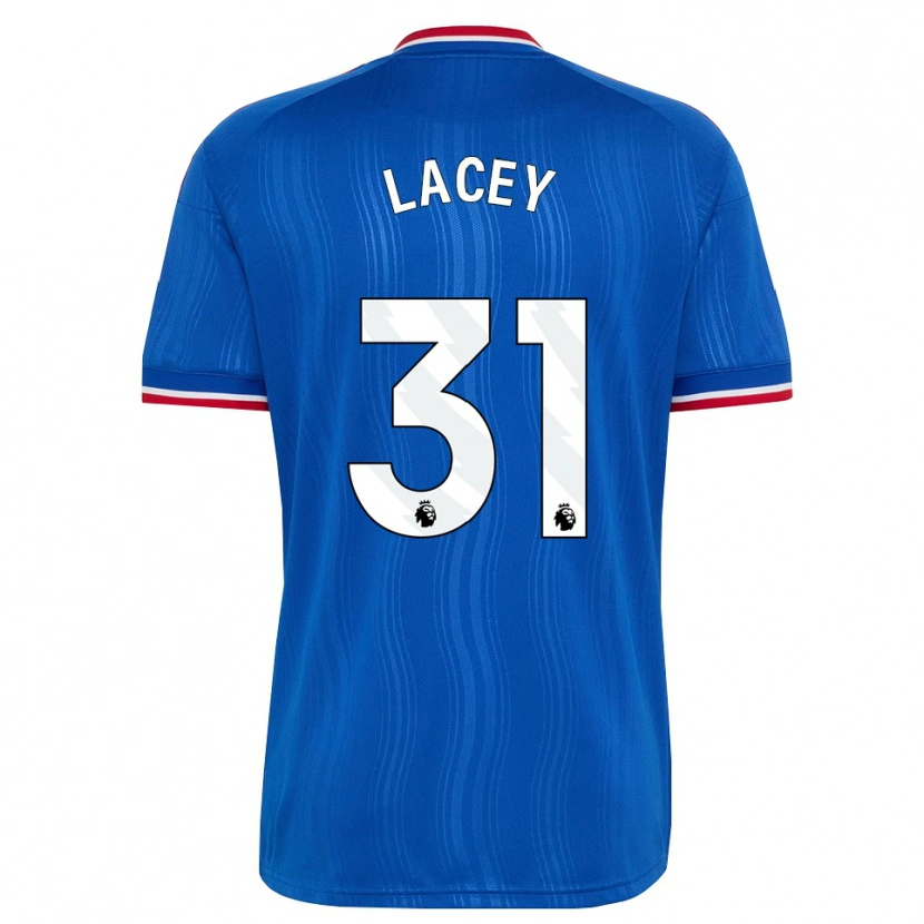 Danxen Kvinder Shea Lacey #31 Blå Hvid Rød Udebane Spillertrøjer 2026/27 Trøje T-Shirt