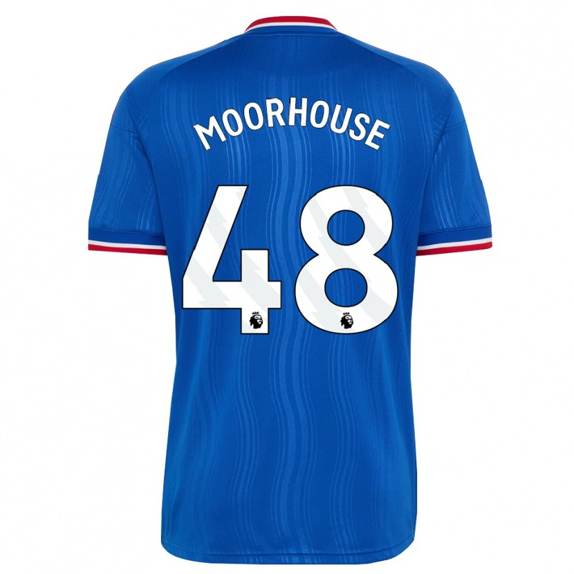 Danxen Kvinder Jack Moorhouse #48 Blå Hvid Rød Udebane Spillertrøjer 2026/27 Trøje T-Shirt