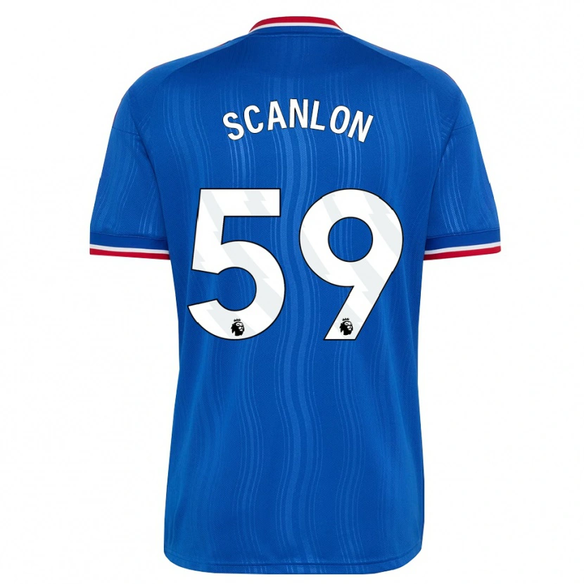 Danxen Kvinder James Scanlon #59 Blå Hvid Rød Udebane Spillertrøjer 2026/27 Trøje T-Shirt