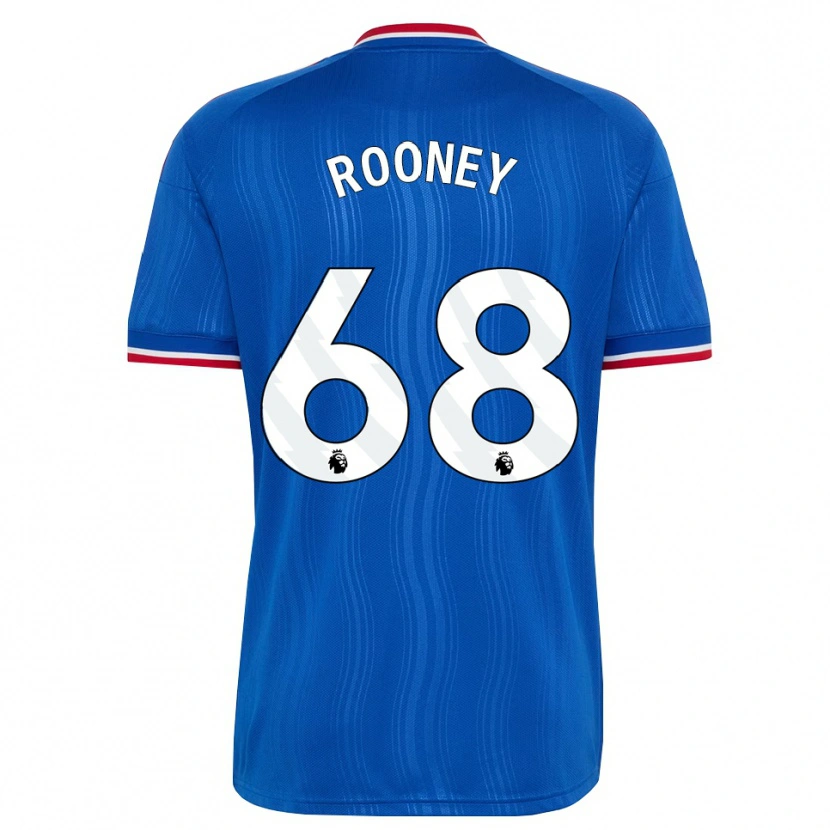 Danxen Kvinder Kai Rooney #68 Blå Hvid Rød Udebane Spillertrøjer 2026/27 Trøje T-Shirt