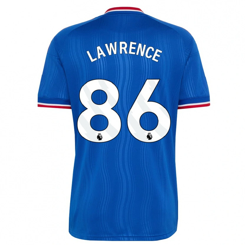 Danxen Kvinder Marcus Lawrence #86 Blå Hvid Rød Udebane Spillertrøjer 2026/27 Trøje T-Shirt