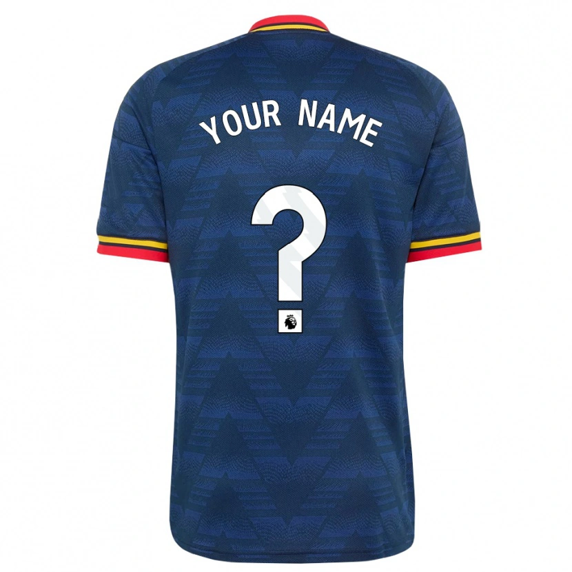 Danxen Kvinder Dit Navn #0 Midnatsblå Gul Rød Udebane Spillertrøjer 2026/27 Trøje T-Shirt