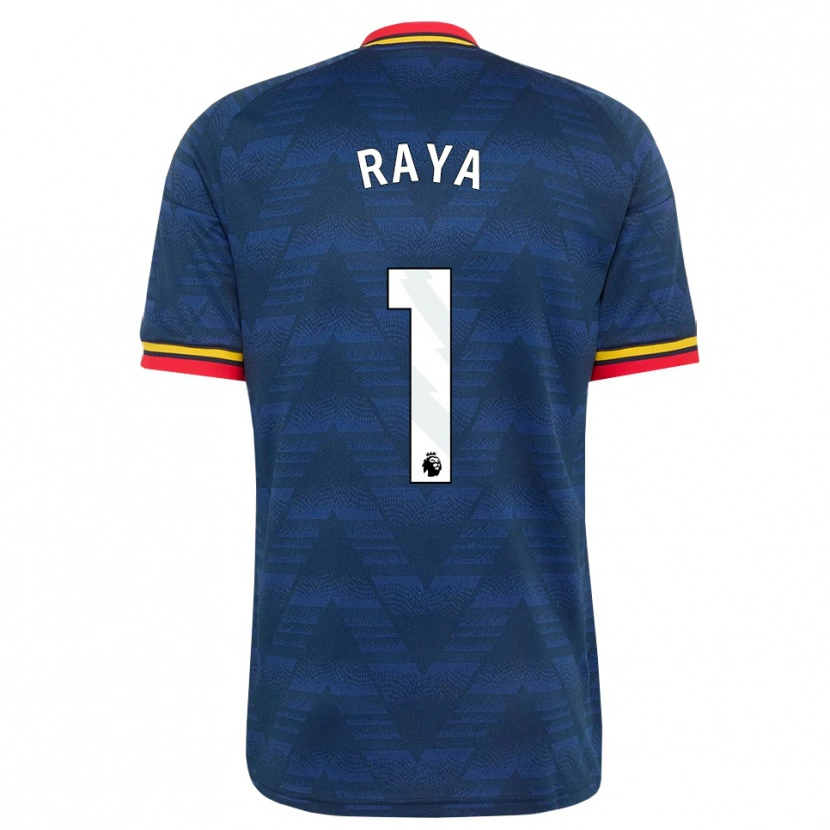 Danxen Kvinder David Raya #1 Midnatsblå Gul Rød Udebane Spillertrøjer 2026/27 Trøje T-Shirt