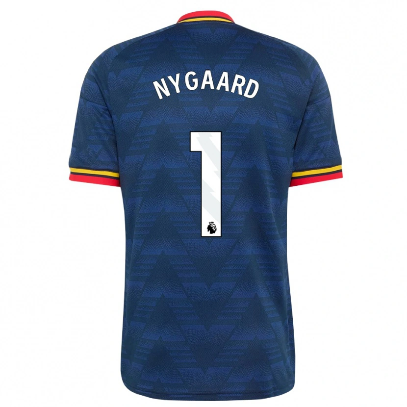 Danxen Kvinder Lucas Nygaard #1 Midnatsblå Gul Rød Udebane Spillertrøjer 2026/27 Trøje T-Shirt