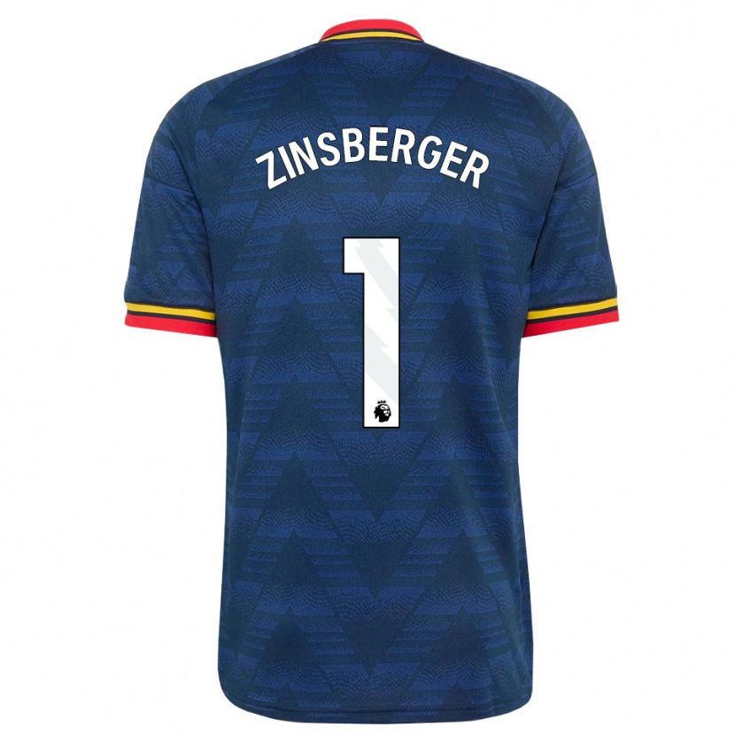 Danxen Kvinder Manuela Zinsberger #1 Midnatsblå Gul Rød Udebane Spillertrøjer 2026/27 Trøje T-Shirt