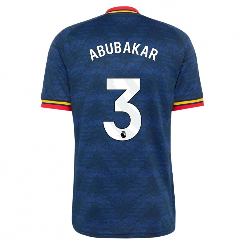 Danxen Kvinder Hakeem Abubakar #3 Midnatsblå Gul Rød Udebane Spillertrøjer 2026/27 Trøje T-Shirt