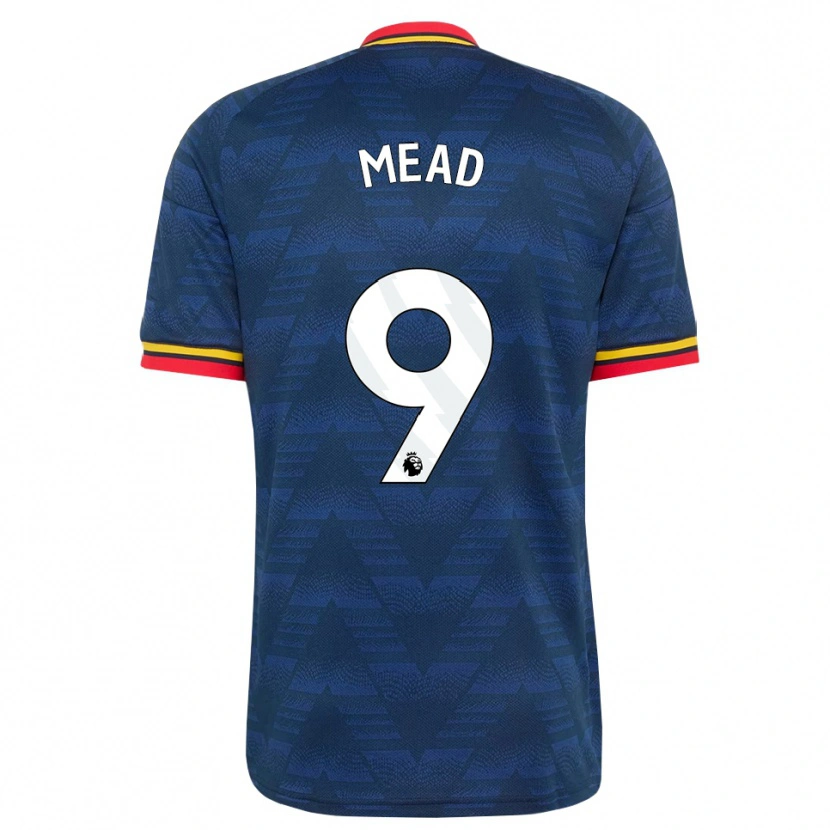 Danxen Kvinder Beth Mead #9 Midnatsblå Gul Rød Udebane Spillertrøjer 2026/27 Trøje T-Shirt