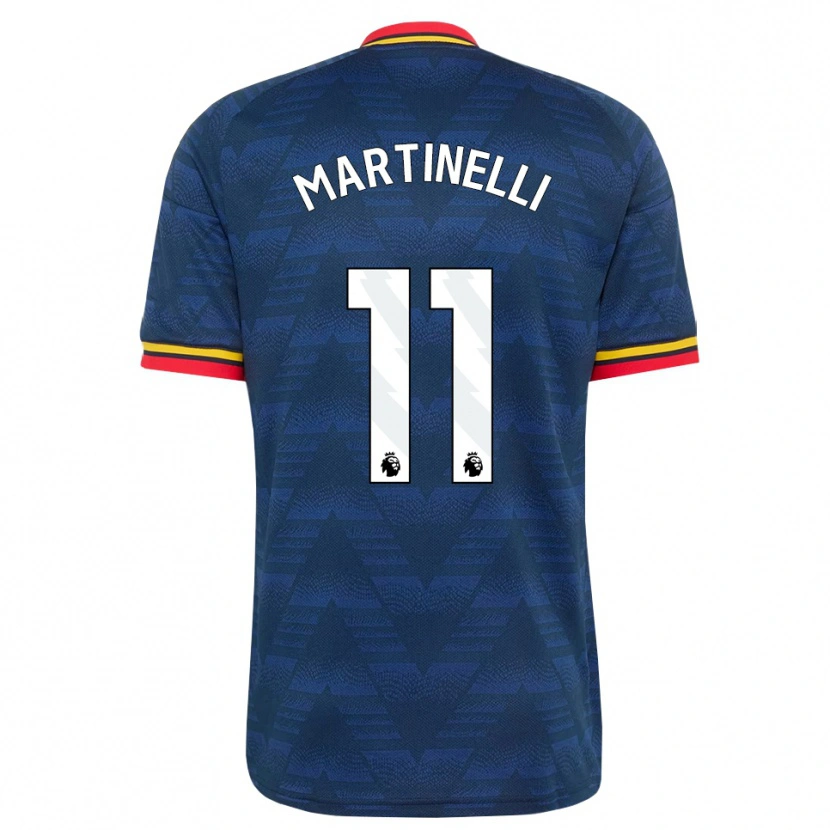 Danxen Kvinder Gabriel Martinelli #11 Midnatsblå Gul Rød Udebane Spillertrøjer 2026/27 Trøje T-Shirt