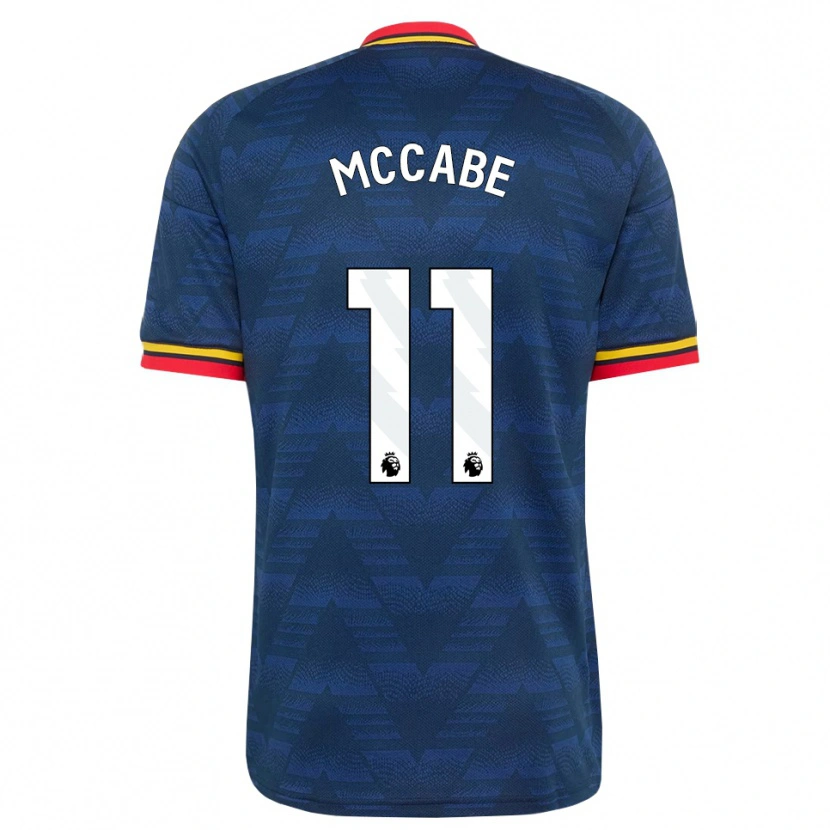 Danxen Kvinder Katie Mccabe #11 Midnatsblå Gul Rød Udebane Spillertrøjer 2026/27 Trøje T-Shirt