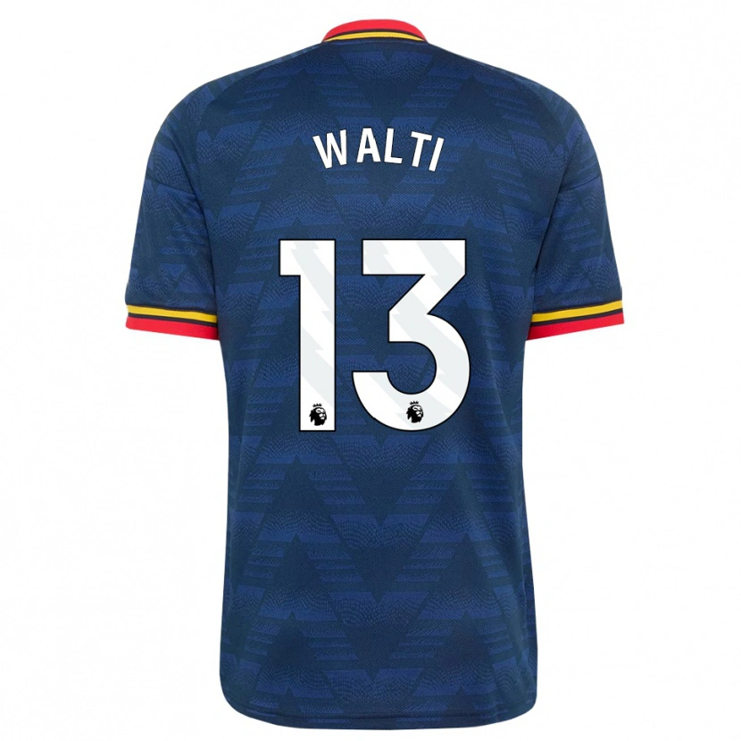 Danxen Kvinder Lia Walti #13 Midnatsblå Gul Rød Udebane Spillertrøjer 2026/27 Trøje T-Shirt