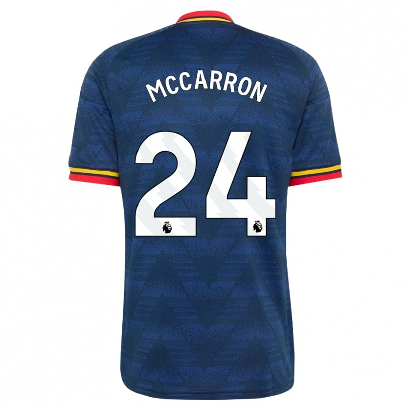 Danxen Kvinder Daniel Mccarron #24 Midnatsblå Gul Rød Udebane Spillertrøjer 2026/27 Trøje T-Shirt